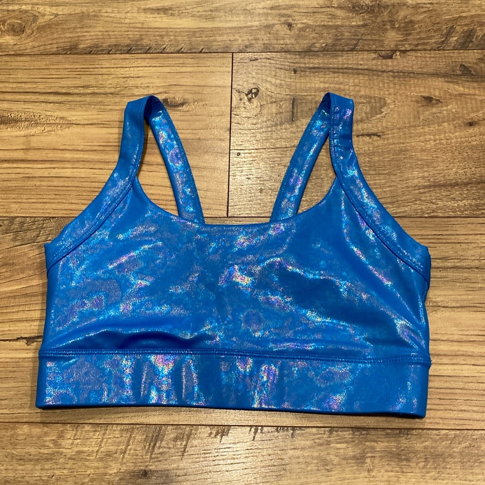 EUC Carbon38 “oil spill” Sports Bra, Small